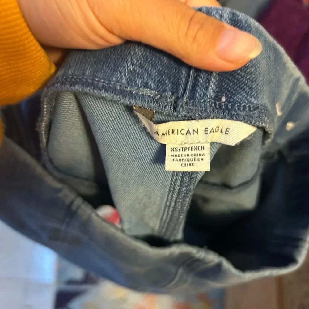American Eagle Pull On Denim Mini Skirt